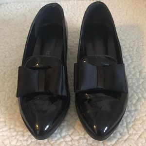 Black Loafers with Bow